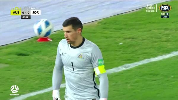 Mat Ryan pulls of save despite offside flag | Highlights | Socceroos v Jordan | FIFA World Cup qualifier