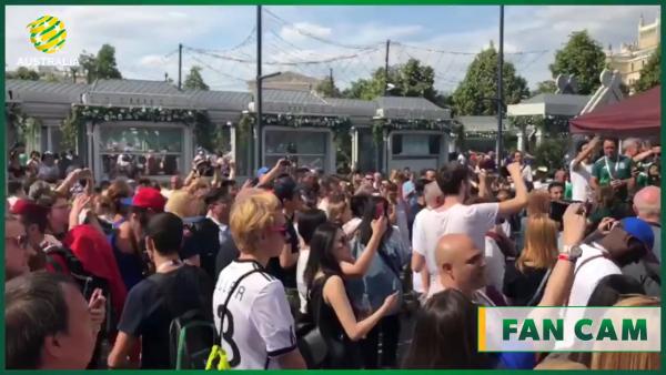 German and Mexican fans in Moscow