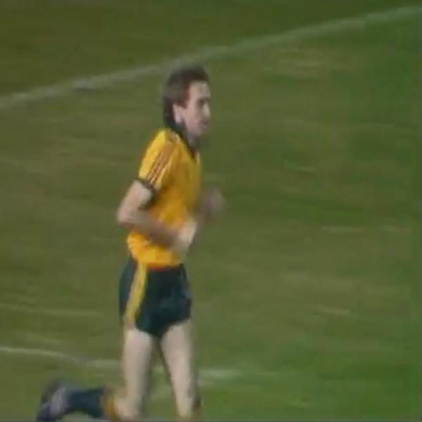 Paul Wade scores against Argentina in 1988