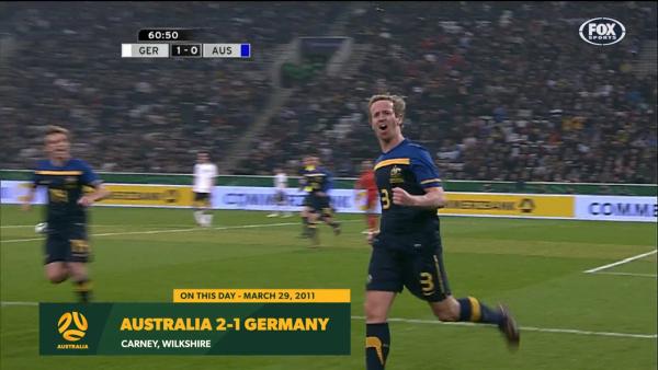 Socceroos defeat Germany with goals from David Carney & Luke Wilkshire in 2011