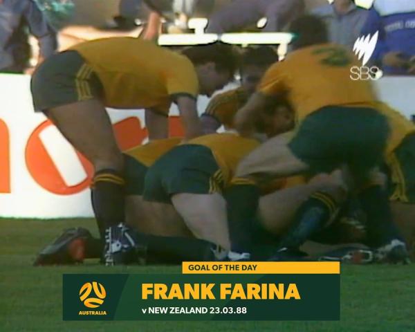 Frank Farina's screamer equalises against New Zealand in 1988