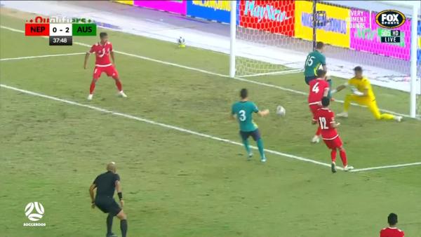 GOAL: Fran Karacic scores first Socceroos goal in second game | Australia v Nepal