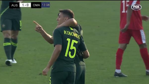 Chris Ikonomidis' debut Socceroos goal