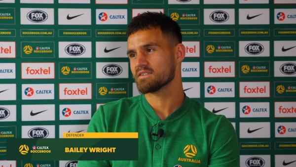 Bailey Wright getting vocal on the pitch