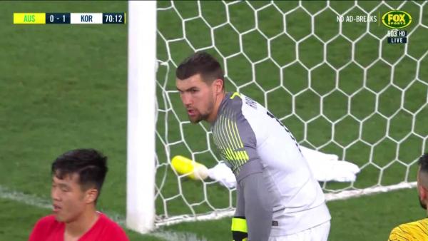 Mat Ryan with the wonder save
