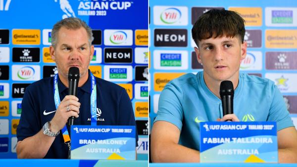 Brad Maloney and Fabian Talladira | Japan v Australia Pre-Match Press Conference | AFC U17 Asian Cup 2023