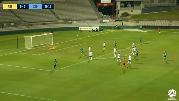 CHANCE: Najjarine - Winger tries his luck from distance