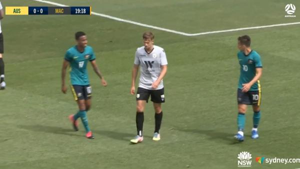 CHANCE: Glover denies the Bulls