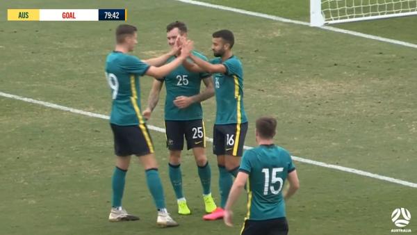 GOAL: Ramy Najjarine taps home a sitter