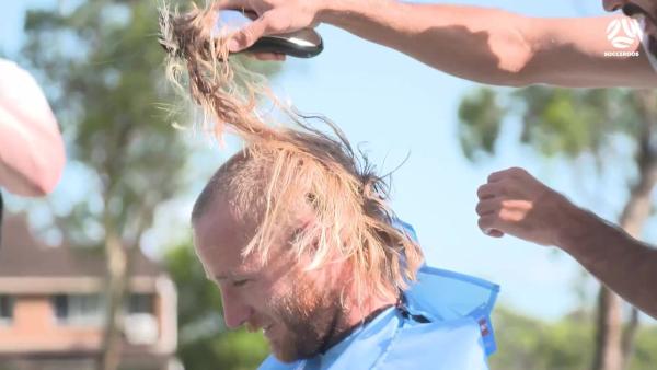 The mullet is gone! Rhyan Grant shaves for Leukaemia Foundation