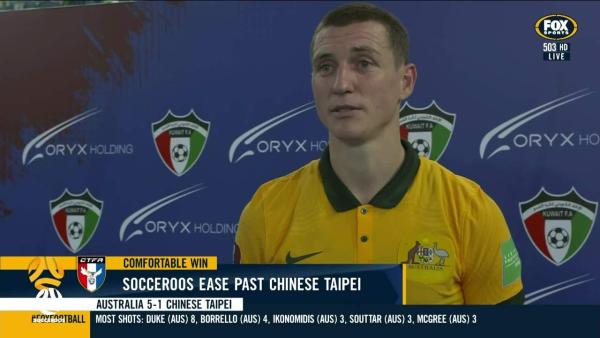 Mitchell Duke wants more goals following Socceroos brace | Interview | Australia v Chinese Taipei