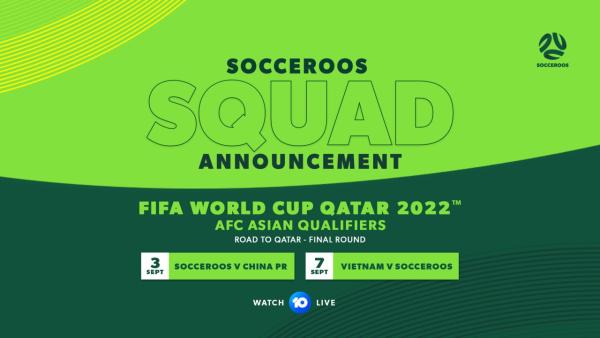 Socceroos' September World Cup Qualifying Squad Revealed
