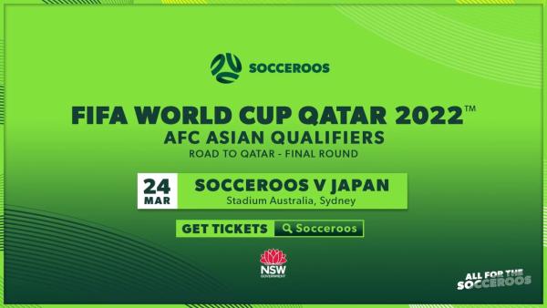 Buy your tickets for Socceroos v Japan now!