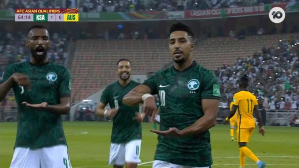 GOAL: Al-Dawsari nets the opener from the spot for Saudi Arabia