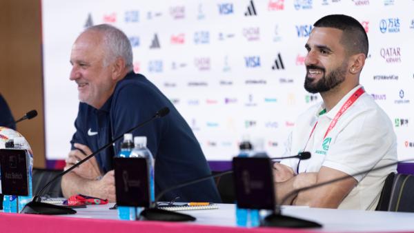 Graham Arnold & Aziz Behich | FIFA World Cup Qatar 2022 | Tunisia v Australia Pre-Match Presser