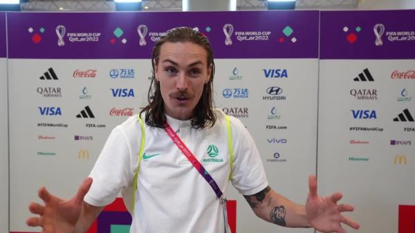 Jackson Irvine | FIFA World Cup Qatar 2022 | Post-Match Interview Australia v Denmark