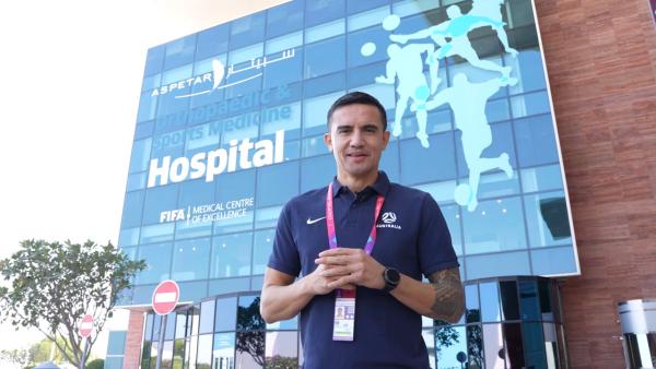 Tim Cahill tour of Aspetar facility