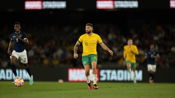 Brandon Borrello scores debut Subway Socceroos goal