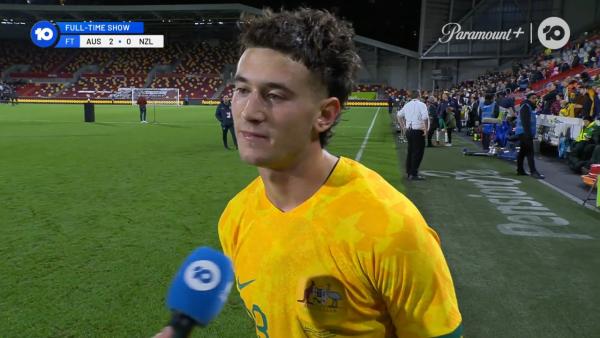 Circati reacts after impressing on Socceroos debut | Interview | International Friendly