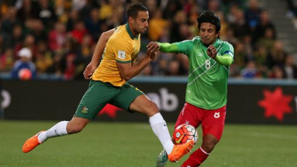 Defender Tarek Elrich goes for a run against Bangladesh.