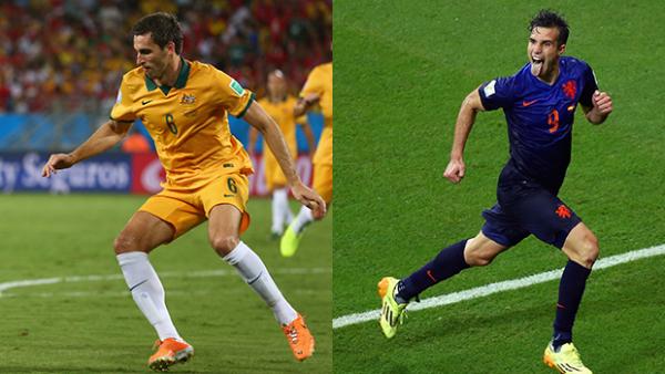 Socceroos defender Matthew Spiranovic will likely have to mark Dutch striker Robin van Persie.
