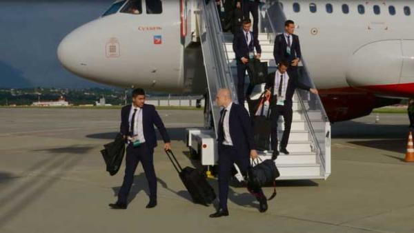 The Caltex Socceroos have arrived in Russia ahead of their Confederations Cup opener against Germany.