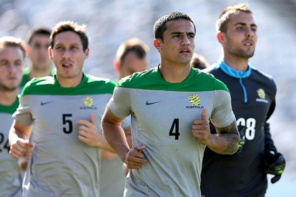 Tim Cahill will lead the Socceroos in their farewell match against South Africa on Monday night.