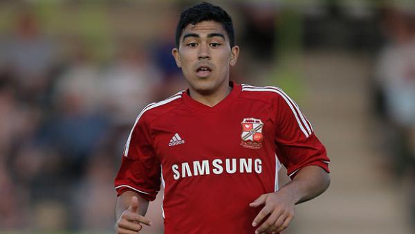Mass Luongo scored Swindon's opening goal in their 3-1 win over Scunthorpe United.
