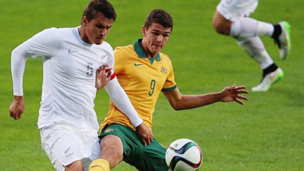 Sydney FC striker George Blackwood scored from the spot in the Young Socceroos' 3-2 loss to Uzbekistan.