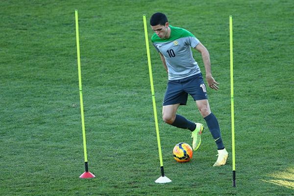 Midfielder Tom Rogic back at Central Coast Stadium for the Socceroos Fan Day.