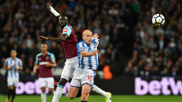 Aaron Mooy's Huddersfield Town were beaten in their EPL clash with West Ham 2-0.