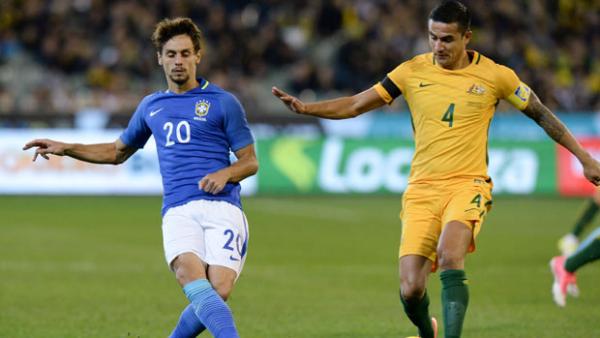 Tim Cahill played just under an hour in Australia's friendly loss to Brazil.