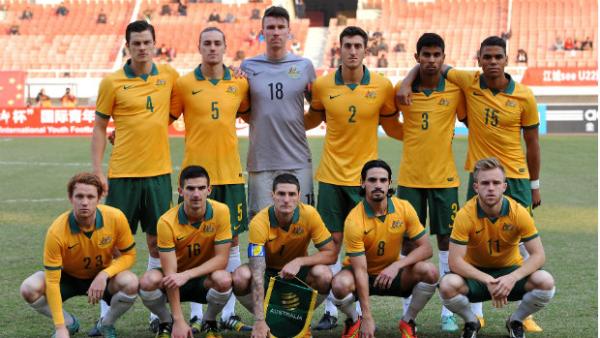 The Australian U-23 side during their recent tour of China.