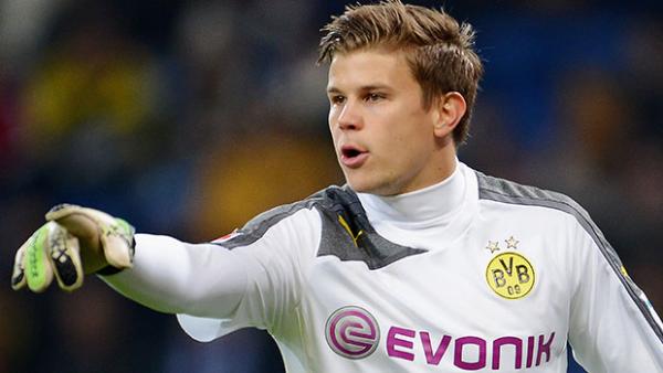 Mitch Langerak in goals for Borussia Dortmund.