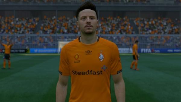 Brisbane Roar striker Jamie Maclaren in animation on FIFA 17.