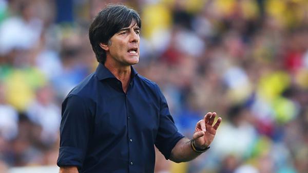 Germany coach Joachim Loew on the sideline during win over France.