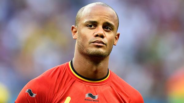 Vincent Kompany leading Belgium at the FIFA World Cup.