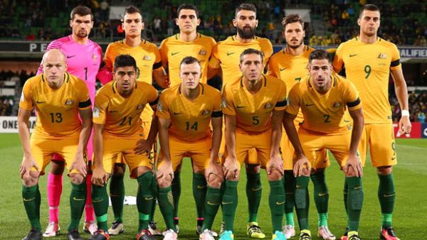 The starting XI when Australia played Iraq in Perth.