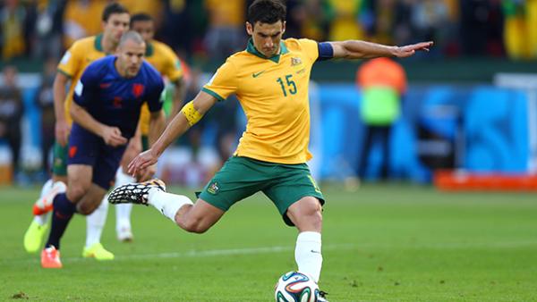Jedinak converted from the penalty spot to give Australia a 2-1 lead against Holland.