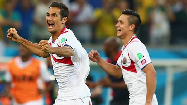 Borges celebrates after defeating Greece in a penalty shootout.