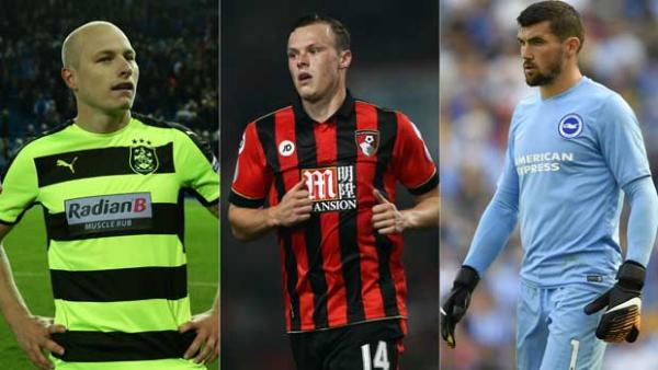 Huddersfield's Aaron Mooy, Bournemoth's Brad Smith and Brighton goalkeeper Mat Ryan and three of the Aussies in the EPL this season.