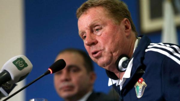 Interim Jordan manager Harry Redknapp addresses media in Amman on Tuesday.