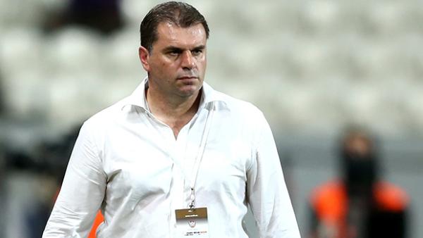 Ange Postecoglou watches on during Australia's 0-0 draw with UAE.