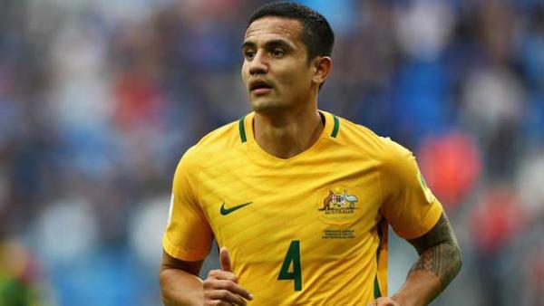 Tim Cahill will make his 100th appearance for the Caltex Socceroos if he gets on the pitch against Chile at the FIFA Confederations Cup.