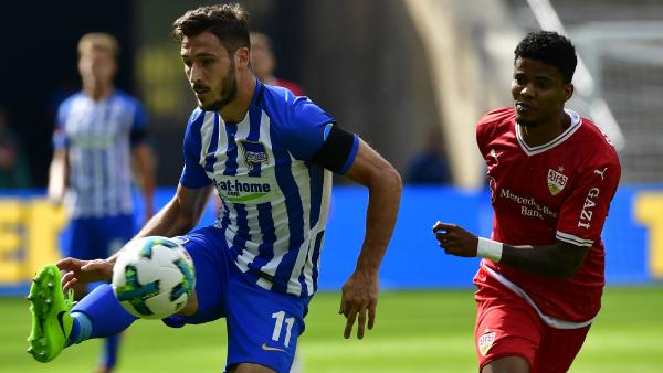 Mathew Leckie was in fine form for Hertha Berlin in their Bundesliga opening day victory over Vfb Stuttgart.