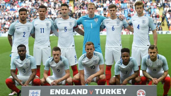 England's starting XI against Turkey on Sunday night.