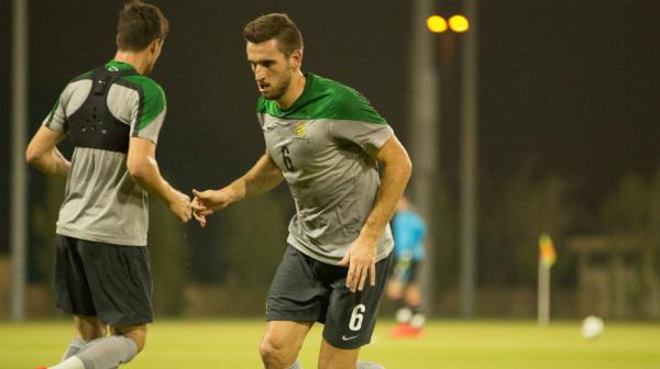 Matthew Spiranovic working hard on his fitness level.