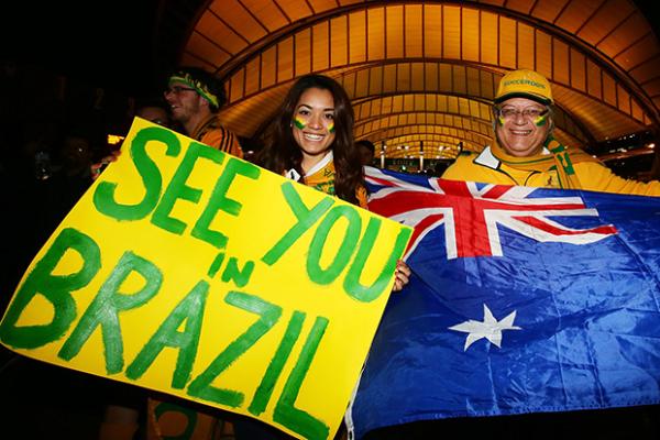 Socceroo fans show passion for Brazil