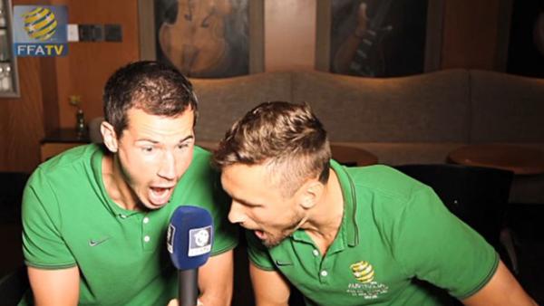 Socceroos Ryan McGowan and James Holland call Tim Cahill's stunner against the Dutch.