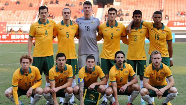 The Australian U-23 side during their recent tour of China.